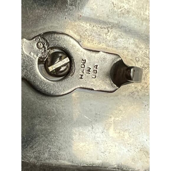 SQUARE dancing LINE dance silhouette BELT BUCKLE vintage silver tone RHINESTONES - Picture 5 of 6